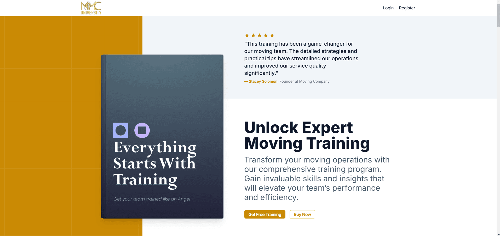 Moving Masterclass University: Employee Training & Progress Platform for Moving Companies